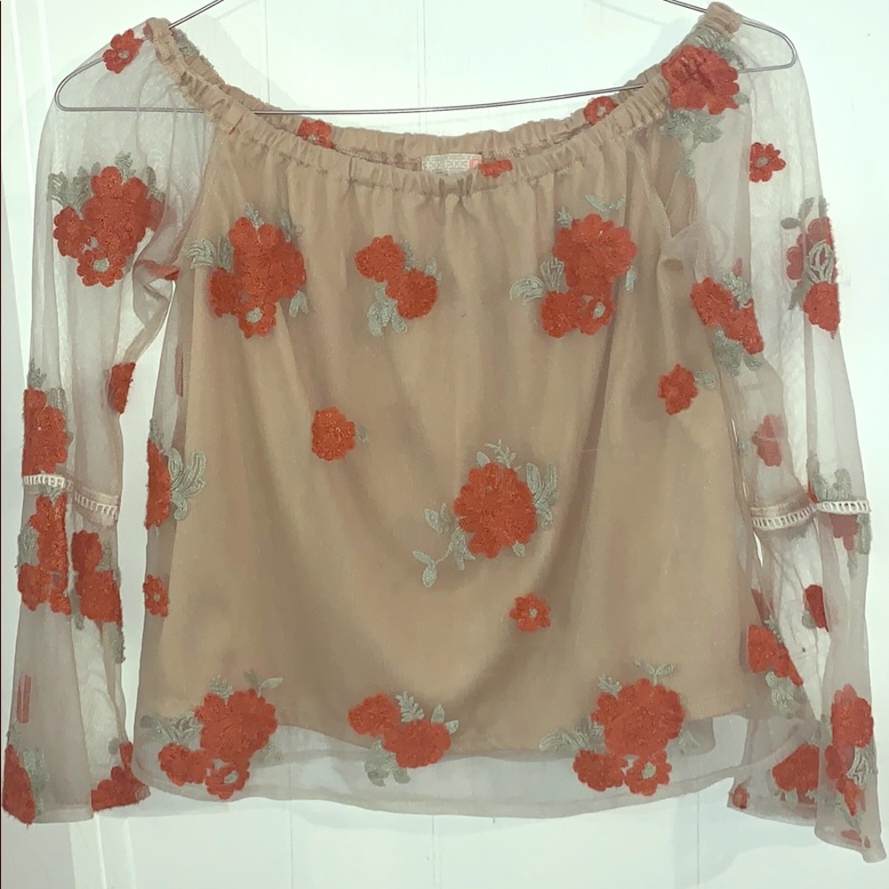 GB Off Shoulder Floral Top - Picture 1 of 3